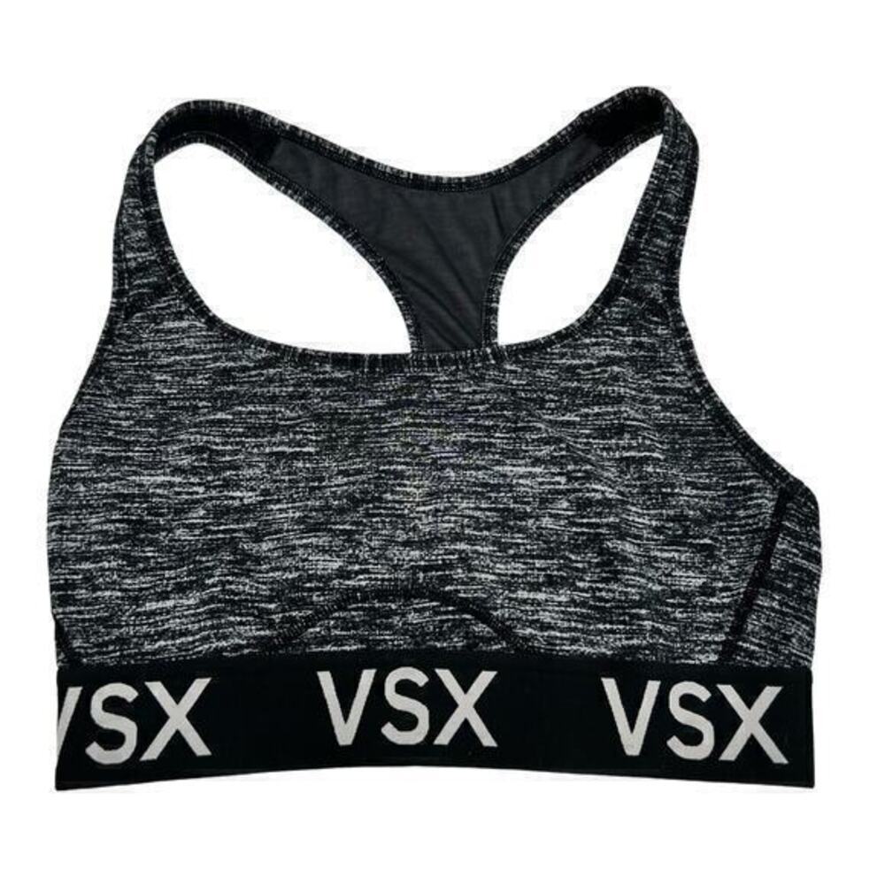 VSX Sport Victoria's Secret heathered gray raceback Sports bra gym size small
